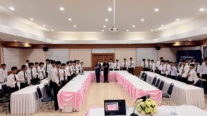 กฟผ.โรงไฟฟ้าจะนะ ร่วมเสริมสร้างบุคลิกภาพและมารยาททางสังคม เตรียมความพร้อมนักศึกษาระบบทวิภาคีสู่การปฏิบัติงานในสถานประกอบการ
